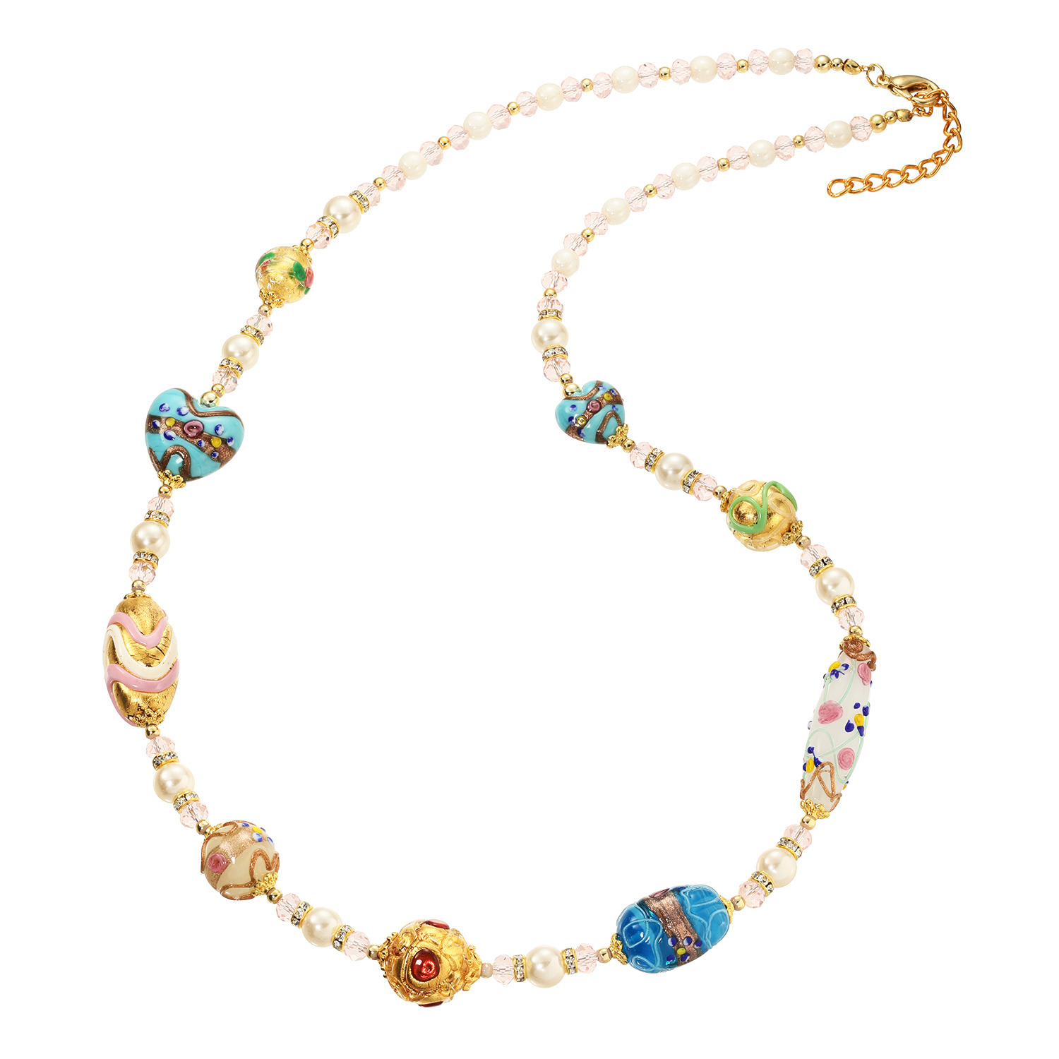 ラグーナ ベネチアンガラス エレガントデザイン ロングネックレス