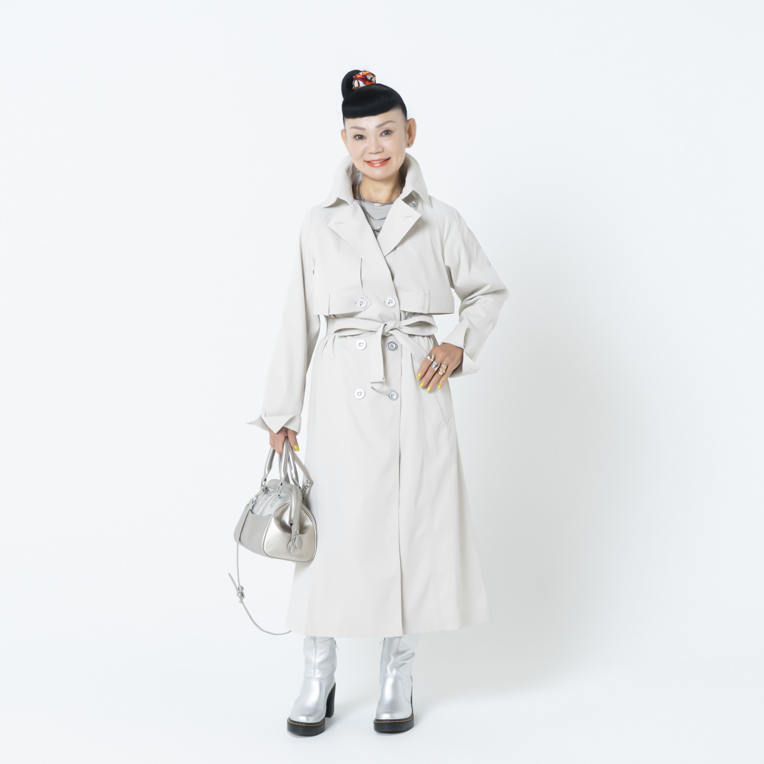 美品❣️KANEKOISAOピコフリルコート カネコイサオ KANEKO ISAO 裏地チェック ピコフリル レイヤード