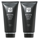 マグマシリカソルト 美容ソルト＆ ブラックシリカ＆ マグマパウダー配合！ しっとりつるすべ肌へ導く フェイシャルウォッシュ デビュー２本セット