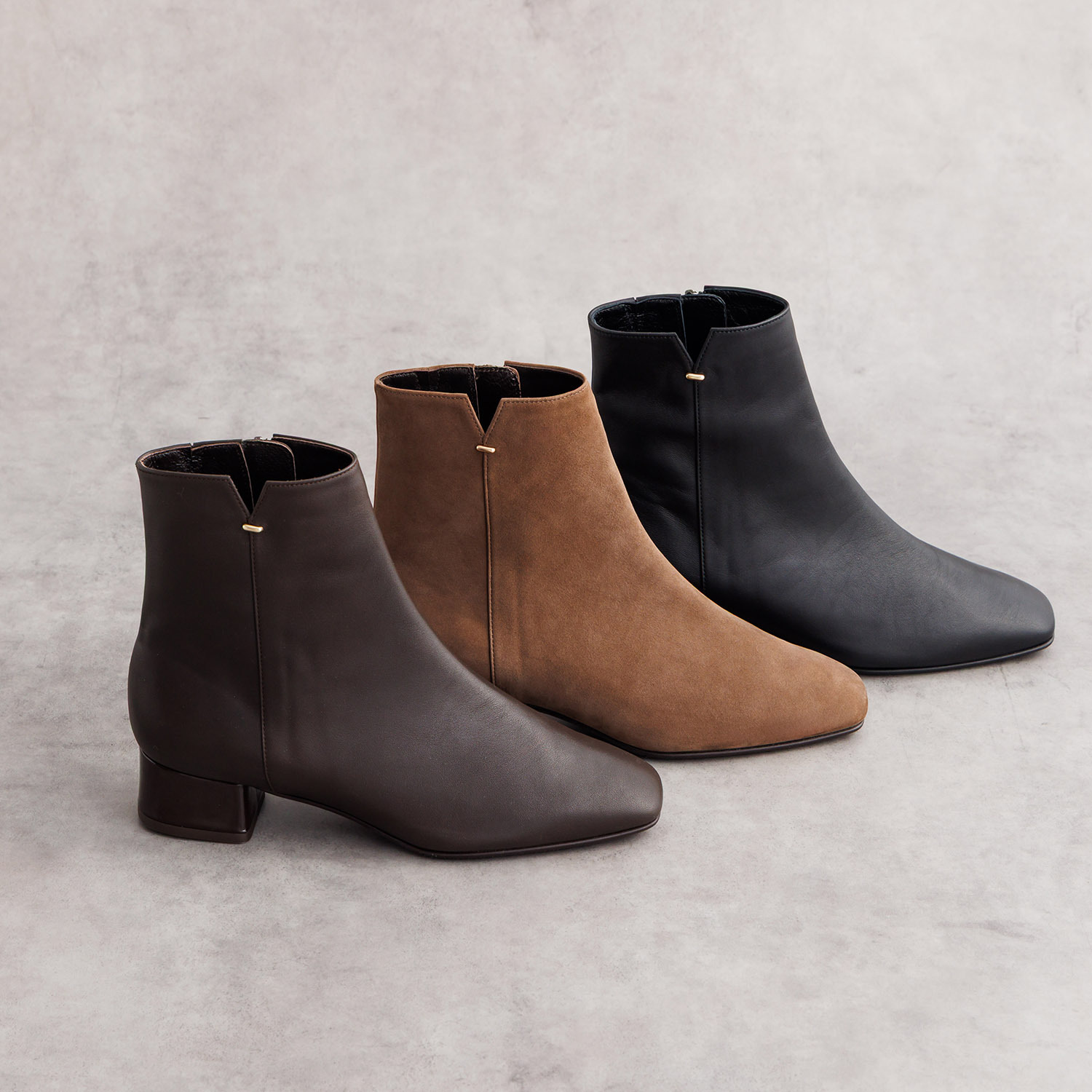 卑弥呼 日本製　はっ水牛革 サイドカット メタルポイントブーツ