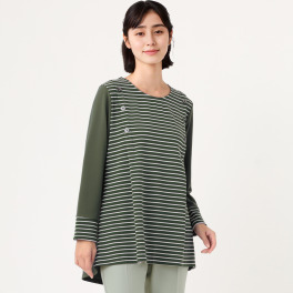 ダジュール ボーダーデザイン チュニック