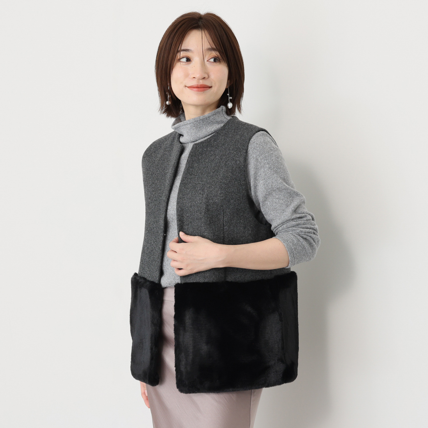 チーロ エコファードッキング メルトンジャージージレ