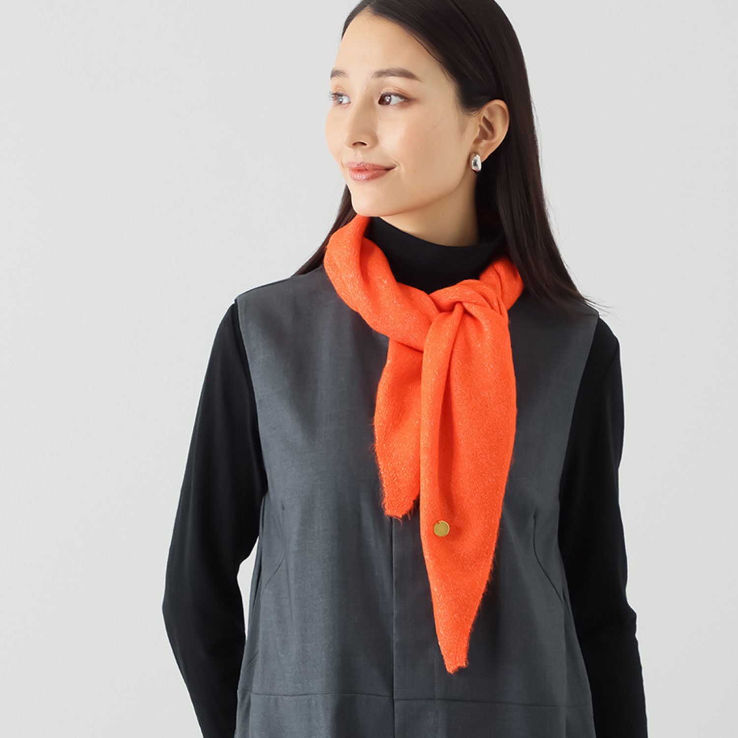 センスローブ トライアングル ニットスカーフ- ショップチャンネル