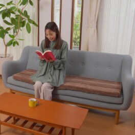 ソファーの座面に敷いて 快適な座り心地復活！ セーブルファータッチ 復活ソファーシート ＜３人掛用＞