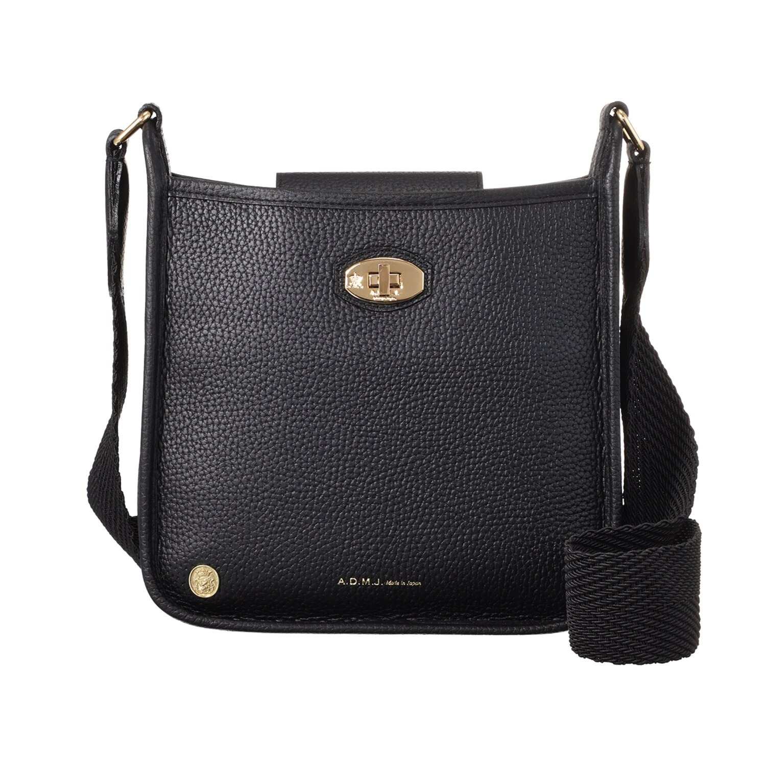 美品！エーディーエムジェイ 牛革シュリンクターンロック クロスボディ