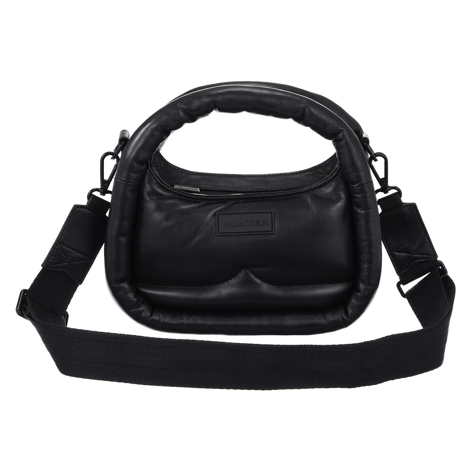 ハンター レザーフレーム ミディ ホーボー クロスボディ