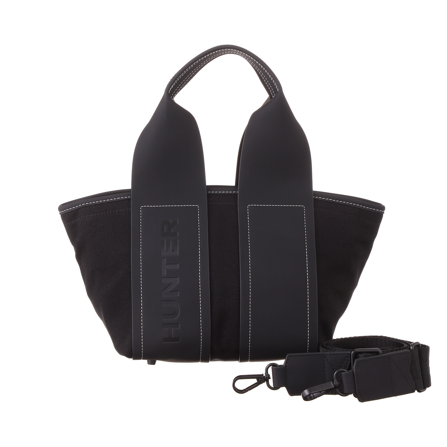 ハンター はっ水 ステッチアクセント コットンキャンバス ２ウェイミニトートバッグ