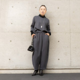 ヒロコ　デシネール ちょこっとモード ソフトバレルシルエット パンツ