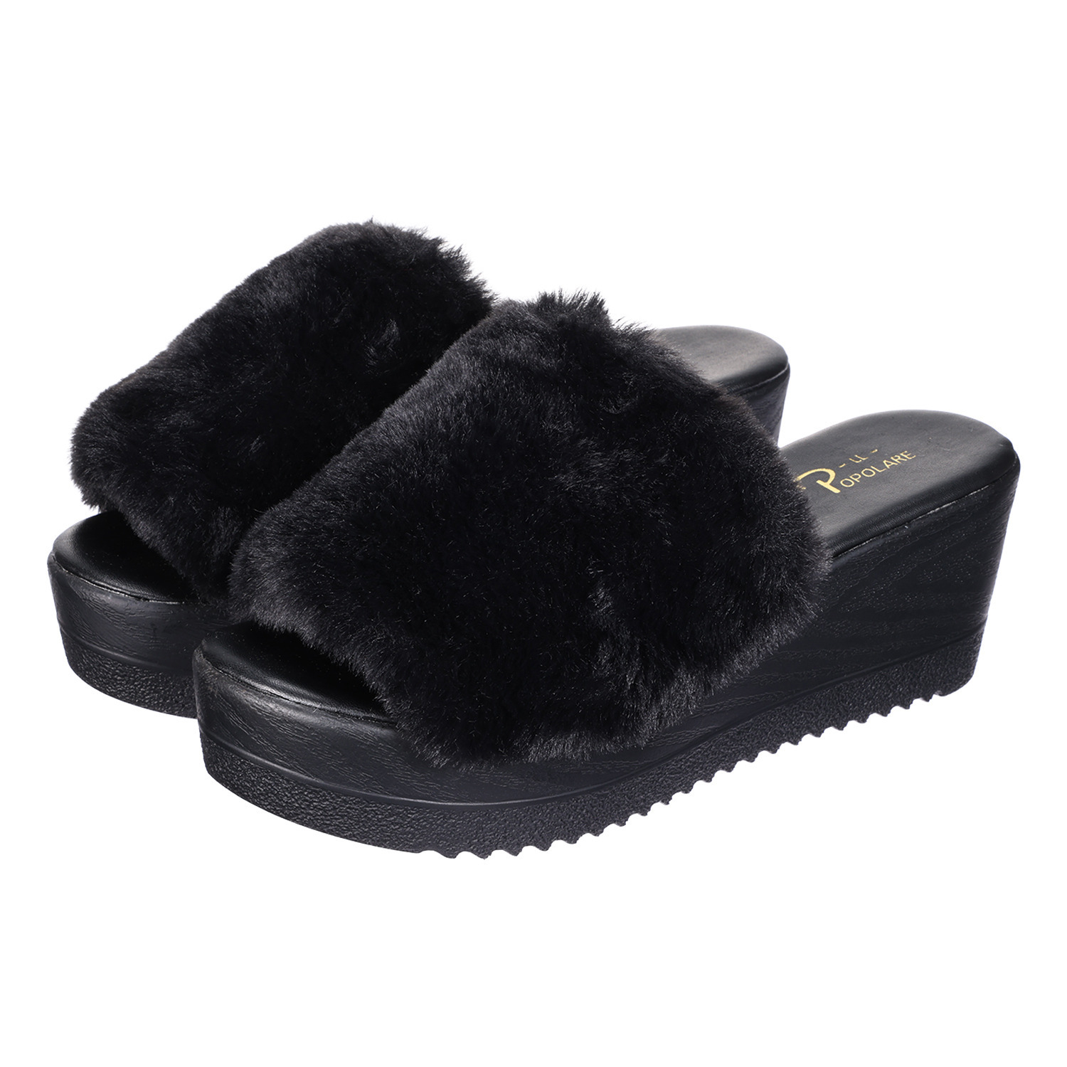 ポポラーレ 厚底 柔らかファーミュール- ショップチャンネル