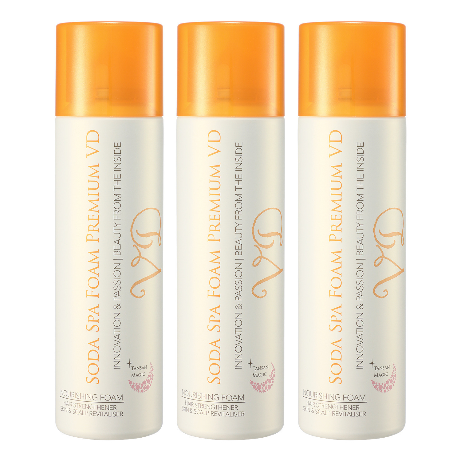 ビタミンＤ＆ ビタミンＥ誘導体配合！ ハリツヤキメ肌へ導く 高濃度炭酸パック ソーダスパフォーム プレミアムＶＤ デビュー３本セット