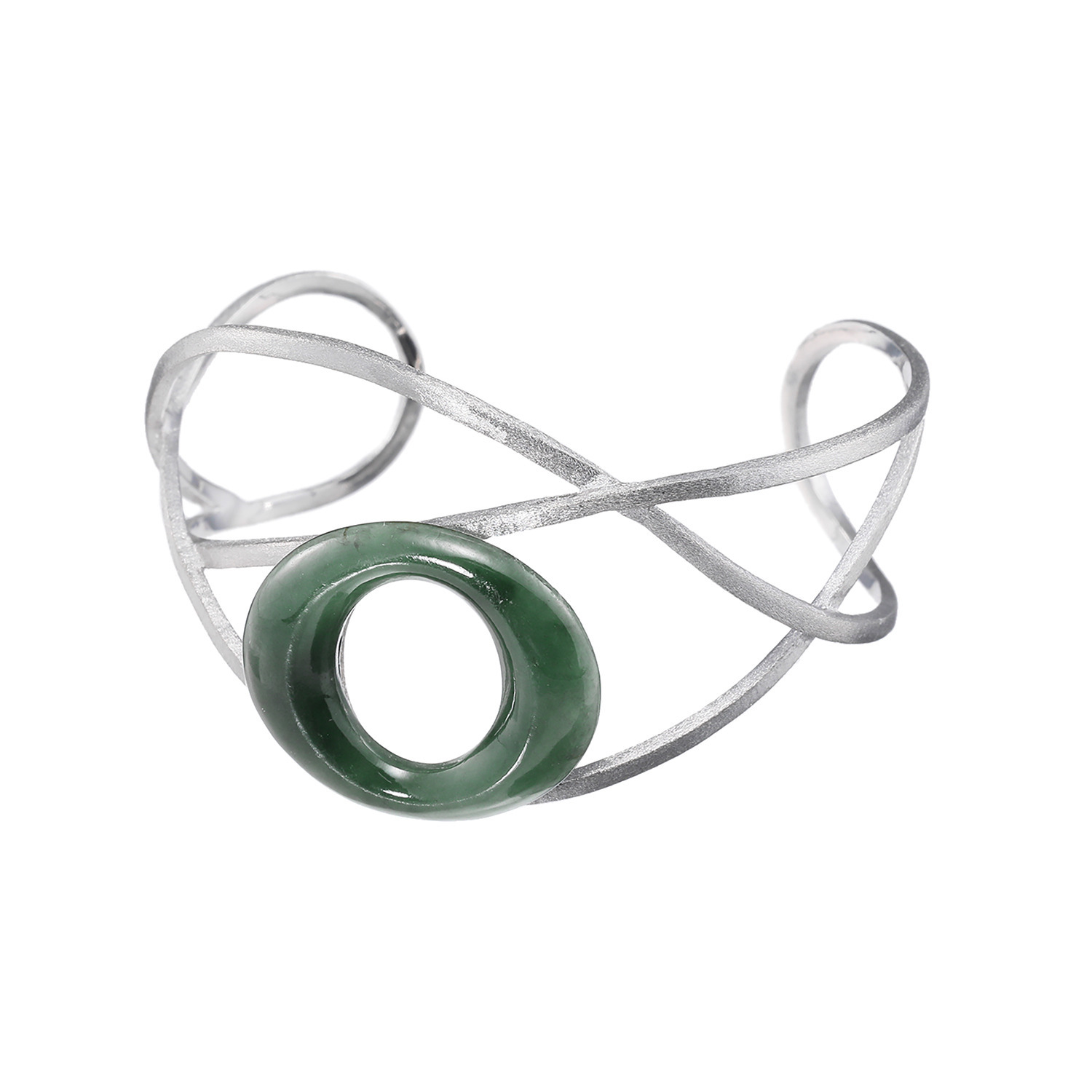 アートライン シルバー 本翡翠 Aジェイダイト バングル- ショップ