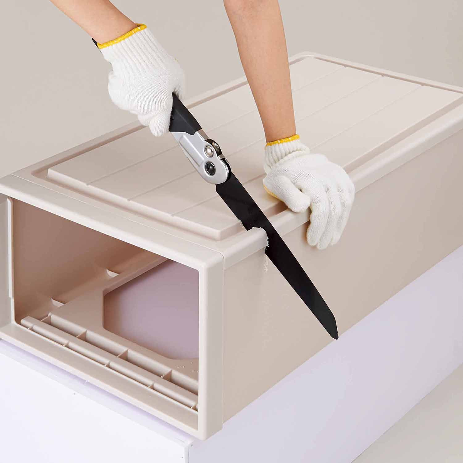 粗大ごみの解体に！ 廃棄物を コンパクトな大きさに 折り畳み式 多目的廃棄物ノコギリ