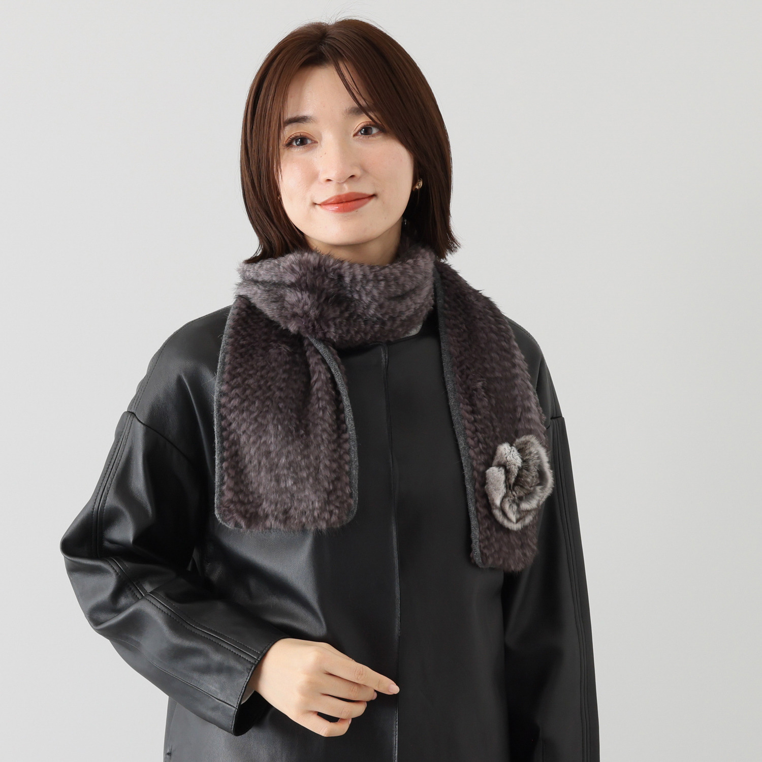 SAGA MINK ミンクヤーンマフラー ミンクヤーンマフラー- ショップチャンネル