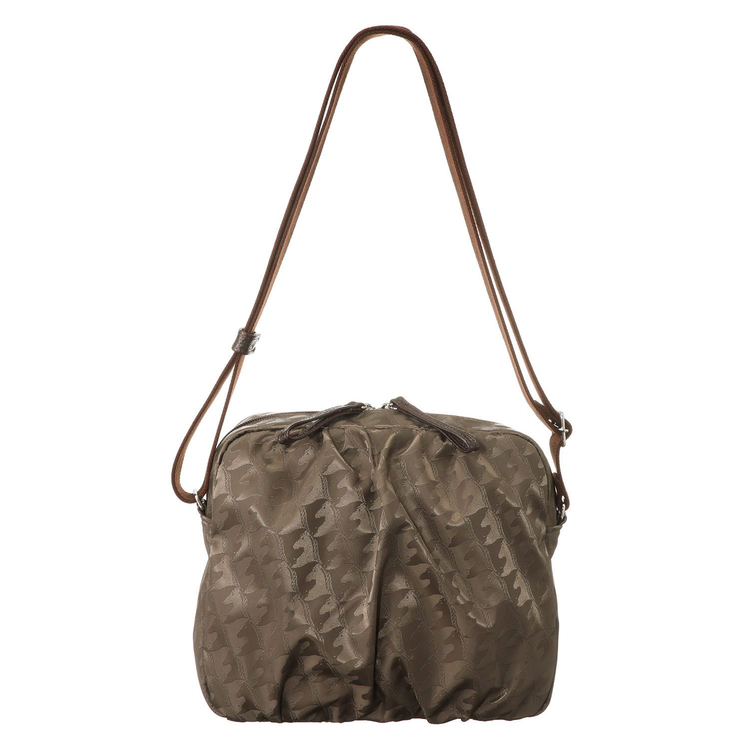 マダムヒロコ はっ水馬柄ジャガード ショルダーバッグ