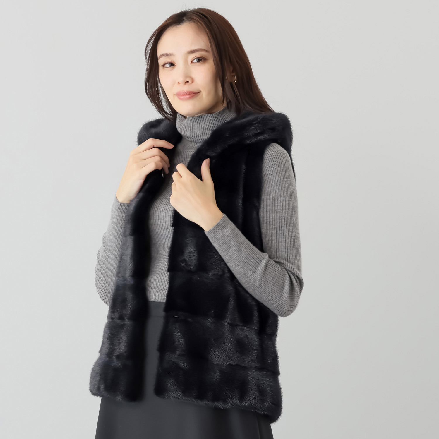 ミンクファー フーディベスト- ショップチャンネル