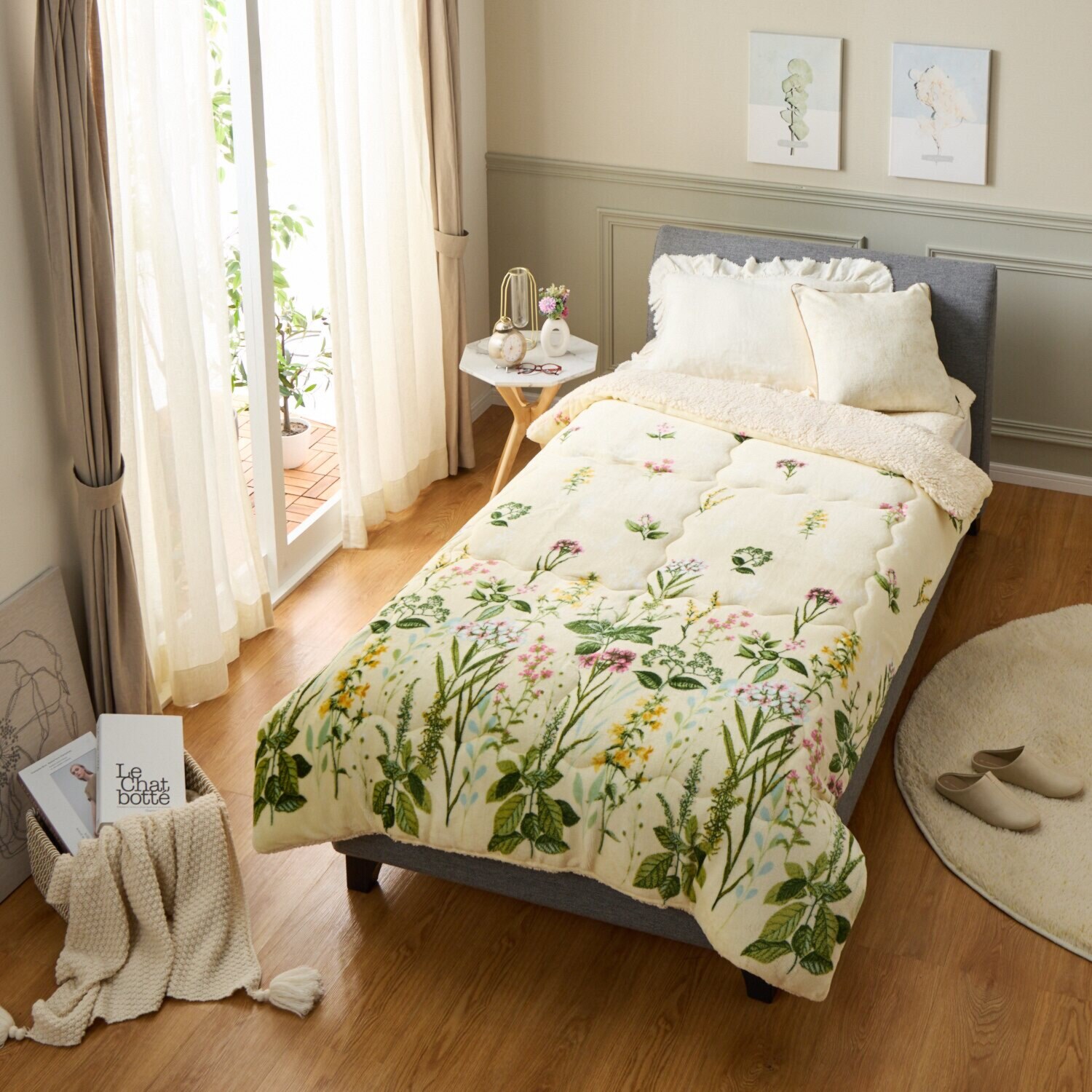 大津毛織 吸湿発熱ホットテックス 中わた入り シープ調 モコモコ