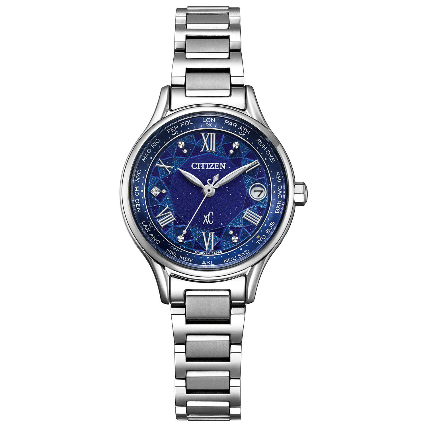 【限定品・未使用級・18cm】シチズン ｘC 電波ソーラー 4Pダイヤ チタン 限定品・未使用級・18cm】シチズン xC 電波ソーラー 4Pダイヤ チタン