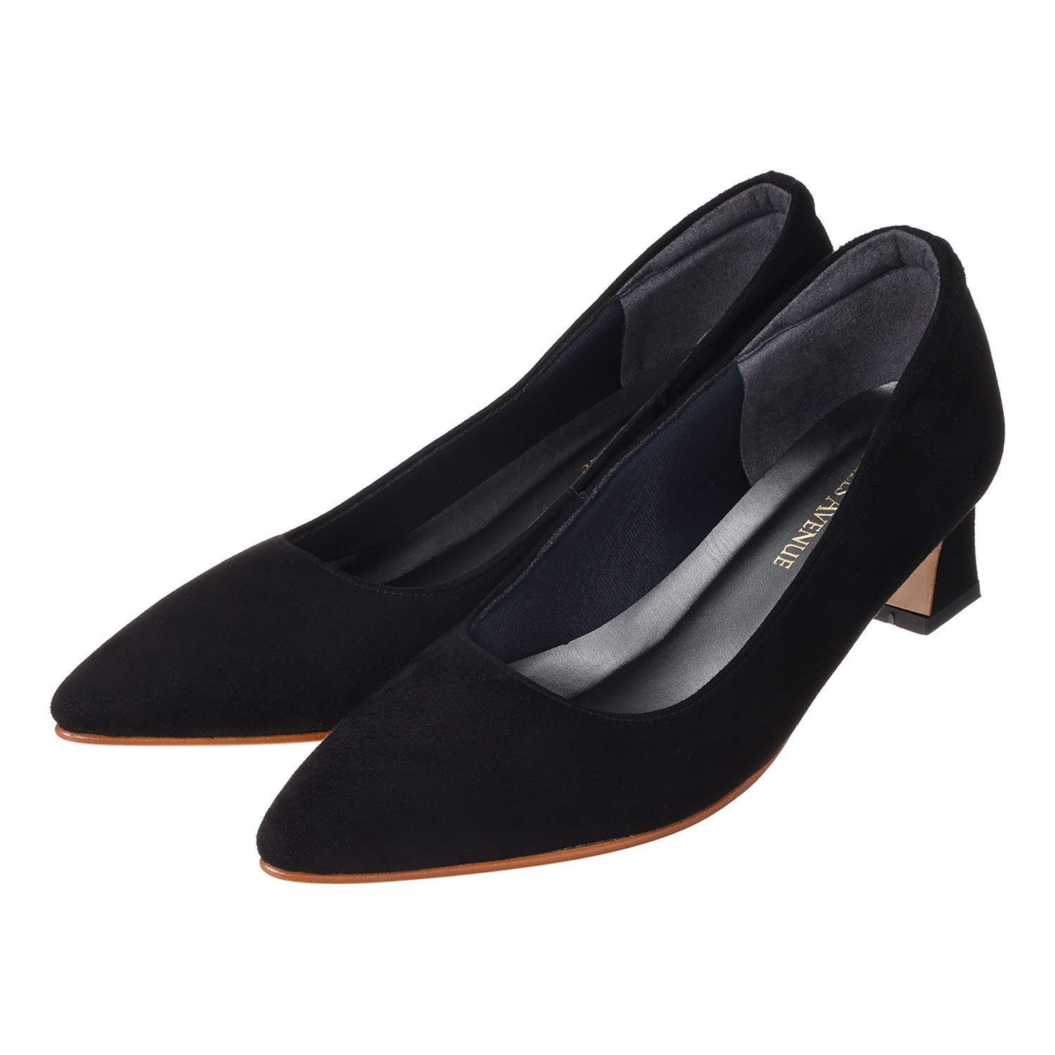 A460 ヒルズアヴェニュー 日本製シープスエード フラワーモティーフ パンプス A460 ヒルズアヴェニュー 日本製シープスエード フラワーモティーフ