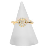 エクラプリュス １８Ｋ ダイヤモンドパヴェ スマイル フレキシブルリング