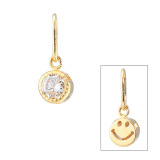 エクラプリュス １８Ｋ ダイヤモンド スマイル リバーシブルチャーム