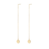 エクラプリュス １８Ｋ ダイヤモンドアイ スマイル チェーンピアス