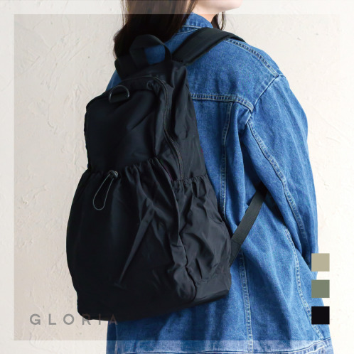 かわいい雑貨屋さん グロリア 驚きの軽さ！たっぷり収納 ドローストリング バックパック