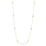 ファシーノアルジェント シルバー ＣＺ ステラータデザイン ツーカラー ステーション ロングネックレス