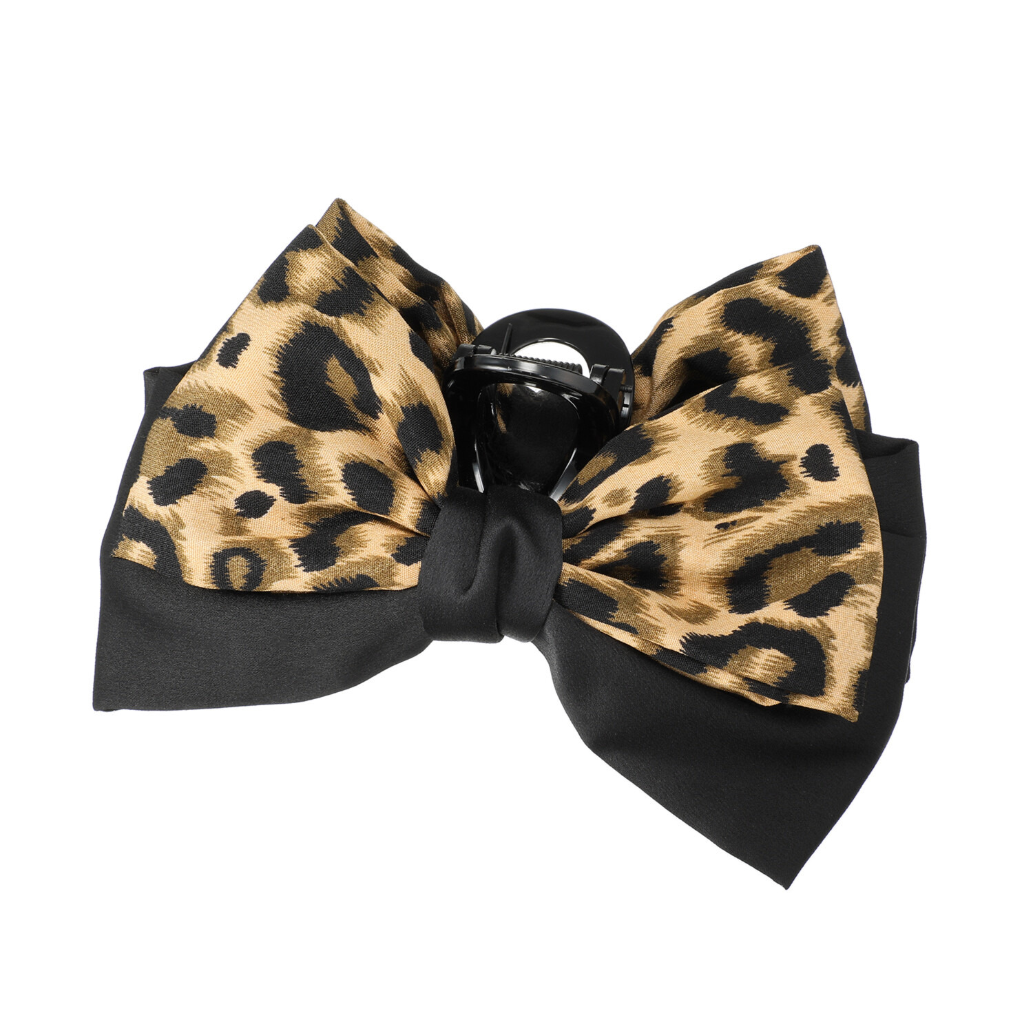 韓国トレンド 雑貨コレクション レオパード柄 リボンバンスクリップ