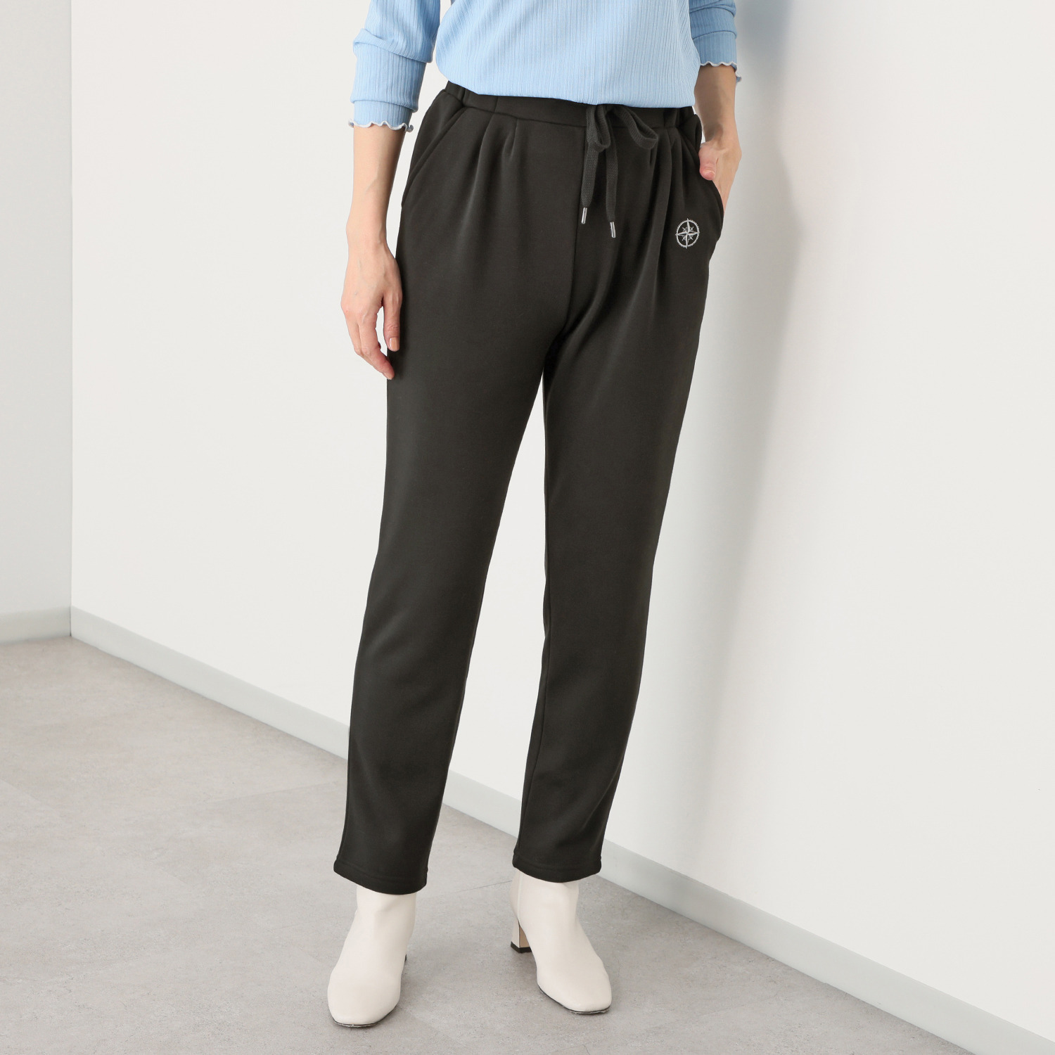 ラブソル 裏シャギー 褒められ美脚 テーパードパンツ