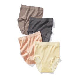 美人工房 抗菌防臭 なめらかモダール混 リブショーツ４枚セット