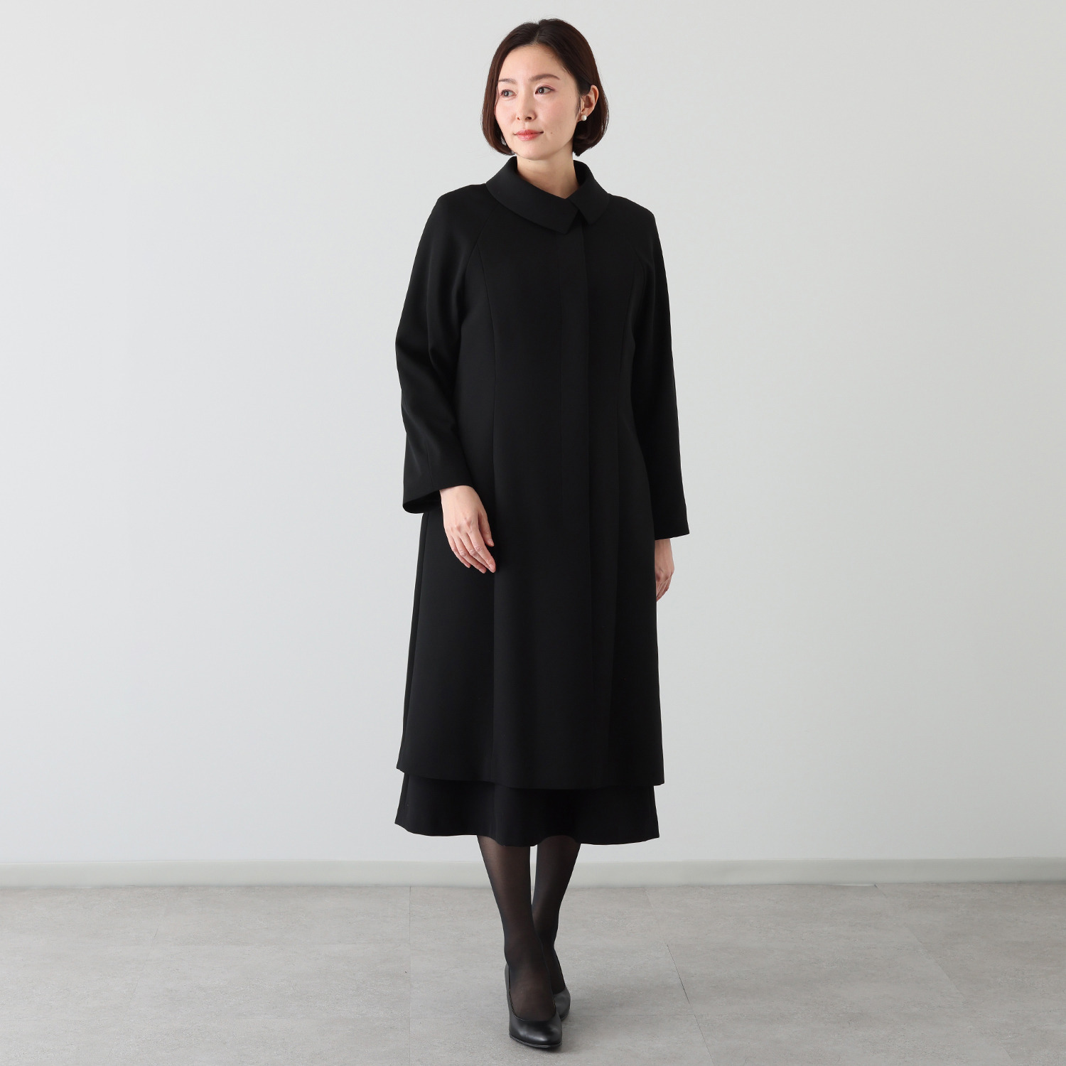 ニュイ ブラックフォーマル 洗濯機で洗える ライナー付コート