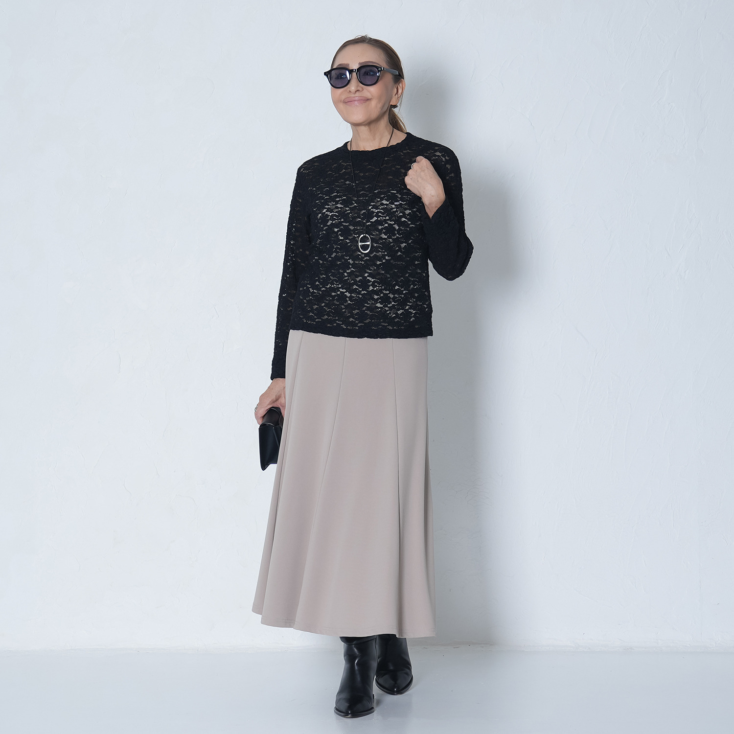 エアリーフェアリー ＵＶカット・吸水速乾 ソフトフレアー 八枚接ぎスカート