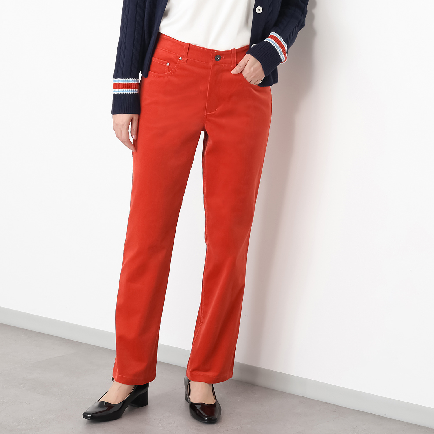 モカサン ジュンコシマダ カラーコーデュロイパンツ- ショップチャンネル