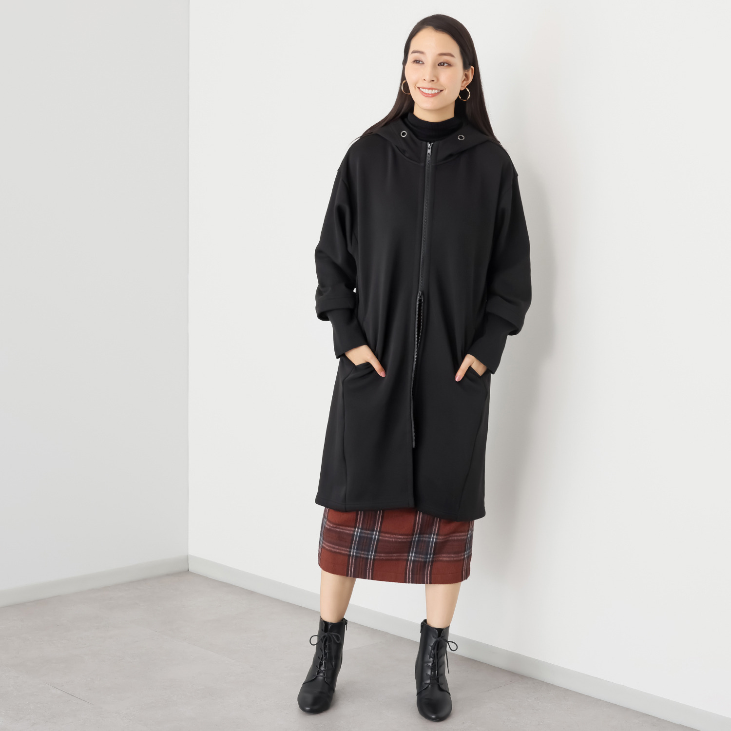 イシカワラボ☆ヒトミ 裏ミンク調起毛 ソフトダンボール フーディー