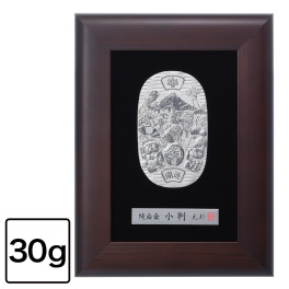 光則 純プラチナ製　小判 “縁起物づくし” ＜３０ｇ＞