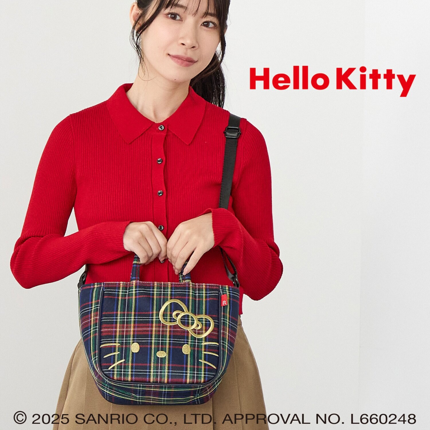 ルートート ハローキティ チェック柄 ミニショルダーバッグ- ショップ