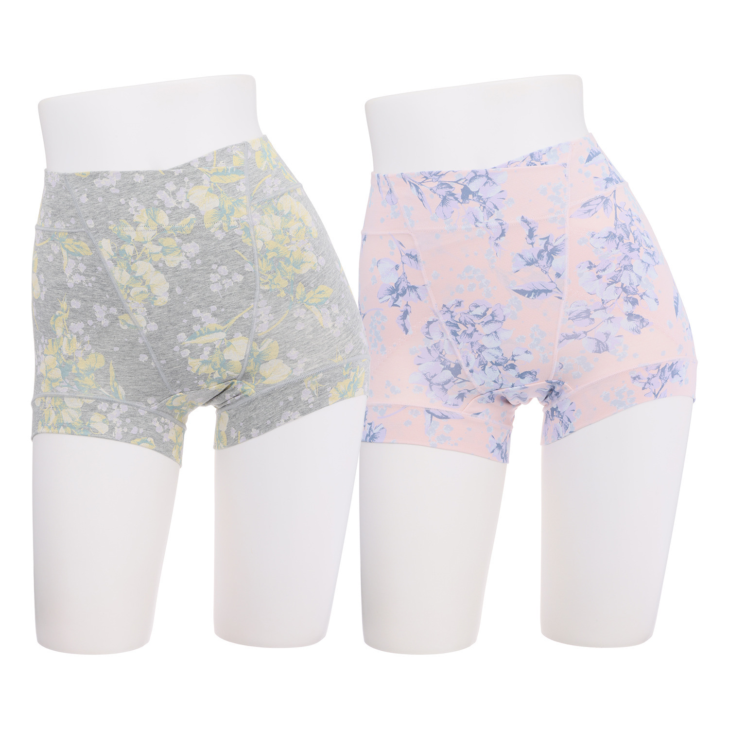 うつくＣ 綿混深ばき すっきりサポート 防水布付一分丈ボトム ２枚セット