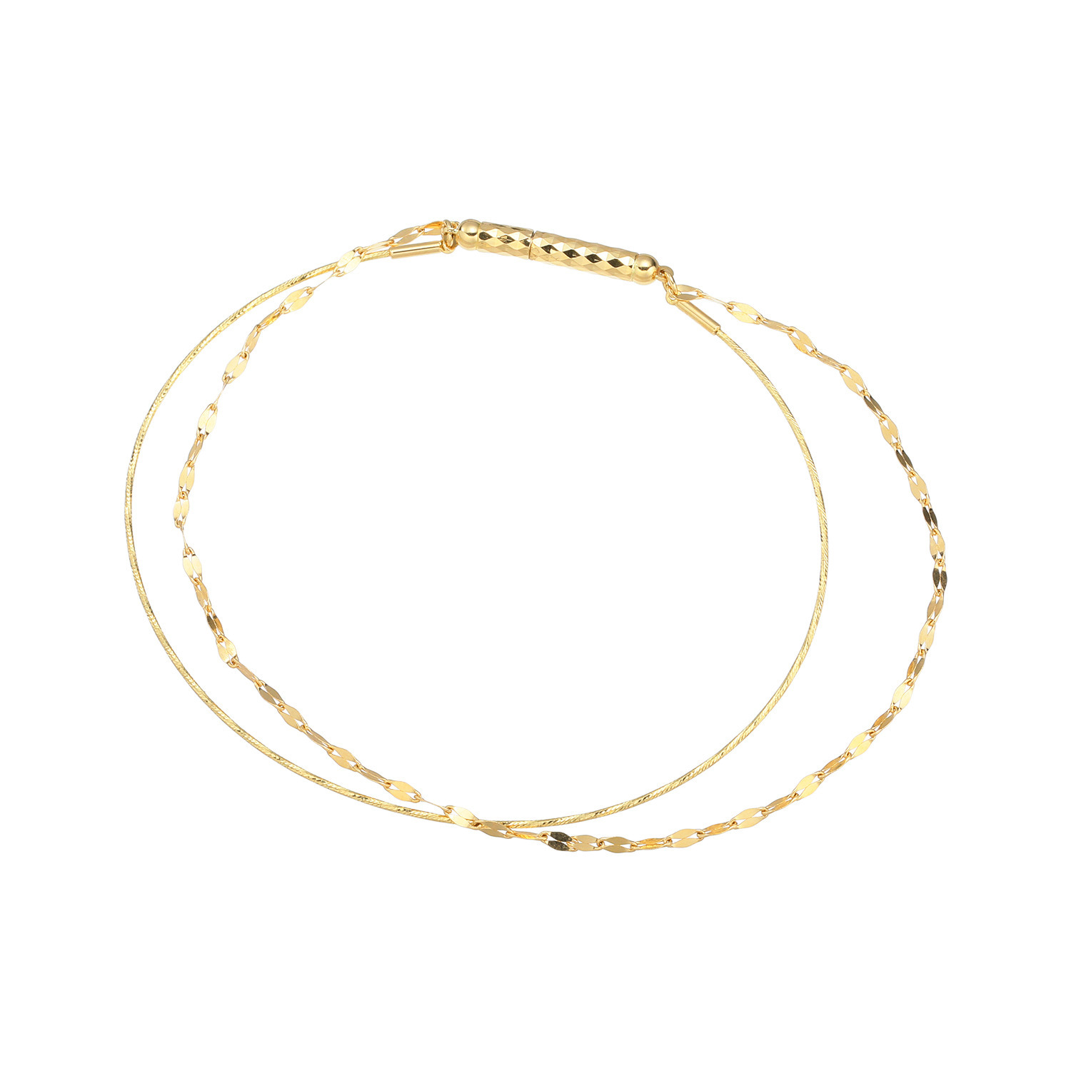 エムイー・ブリランテ １８Ｋ ２連デザイン マグネットバングル