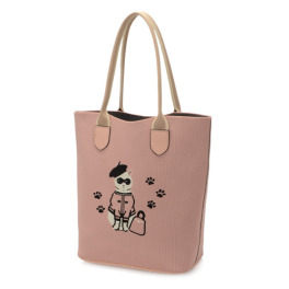 ラルジュ サングラスネコ Ａ４軽量 ニットトートバッグ