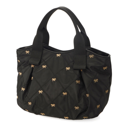 ラルジュ リボン刺しゅう ふんわりトートバッグ