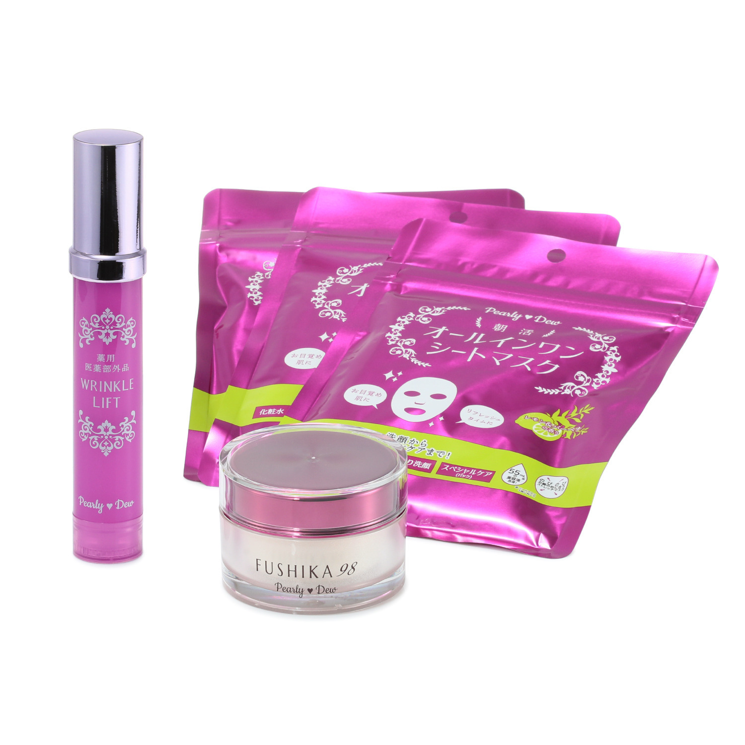 パーリーデュー FUSHIKA98 オールインワン 美肌ジェル 特別セット パーリーデュー ハリケアしながら濃密保湿 冬季限定生産 新