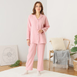 綿１００％！ ふんわりやさしい 肌触りの ダブルガーゼ 長袖シャツパジャマ