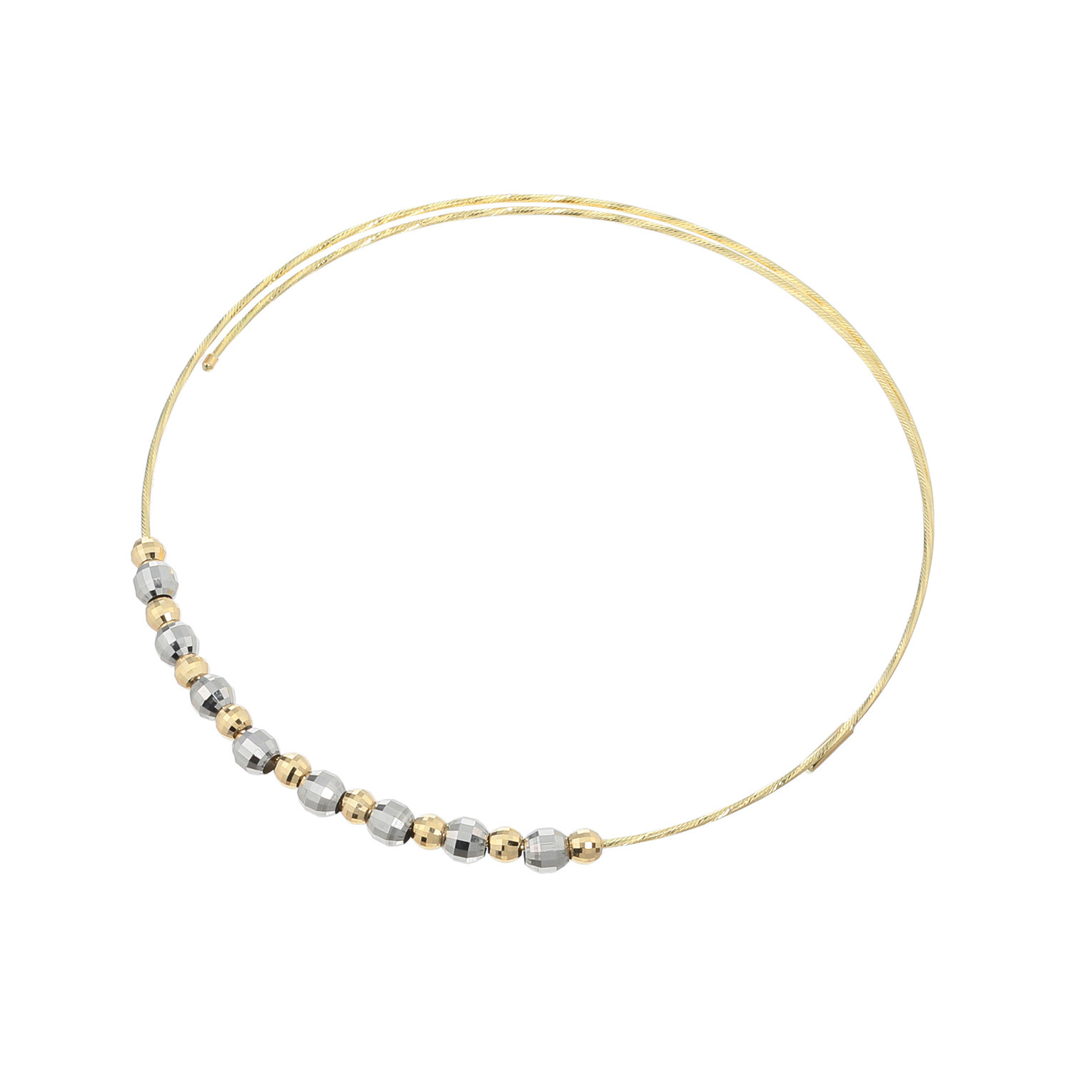 オーサムジュエリー １８Ｋ＆プラチナ９５０ スターライトボール バングル