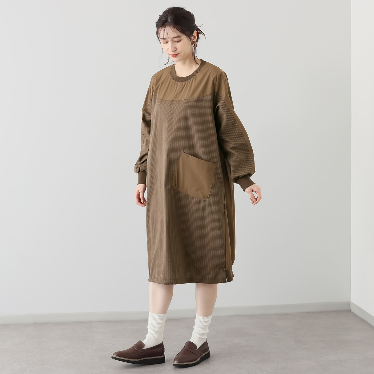 ダジュール 異素材ドッキング ワンピース- ショップチャンネル