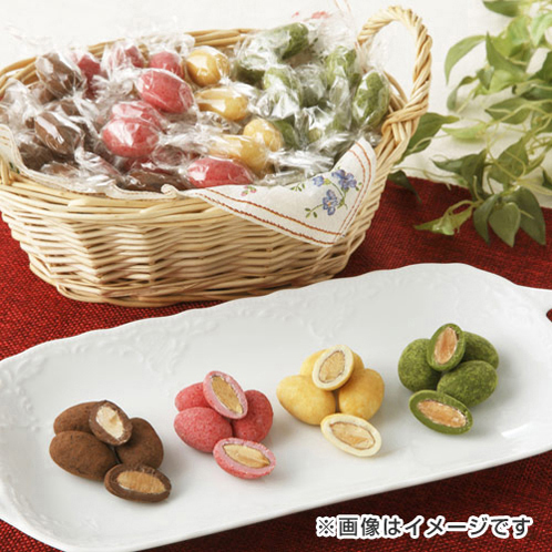 老舗！クーベルチュールの こだわりアーモンドチョコ バレンタイン 特別４種セット