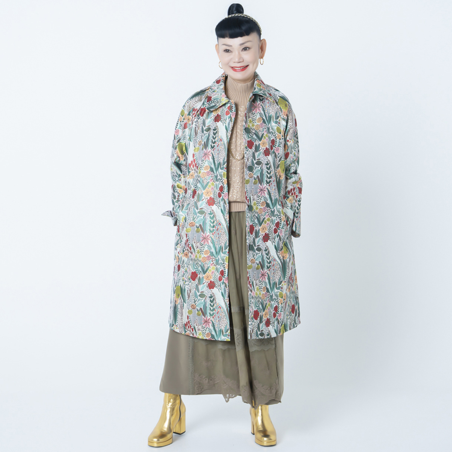 キョウコ　ヒガ ゴブラン風 スプリングコート