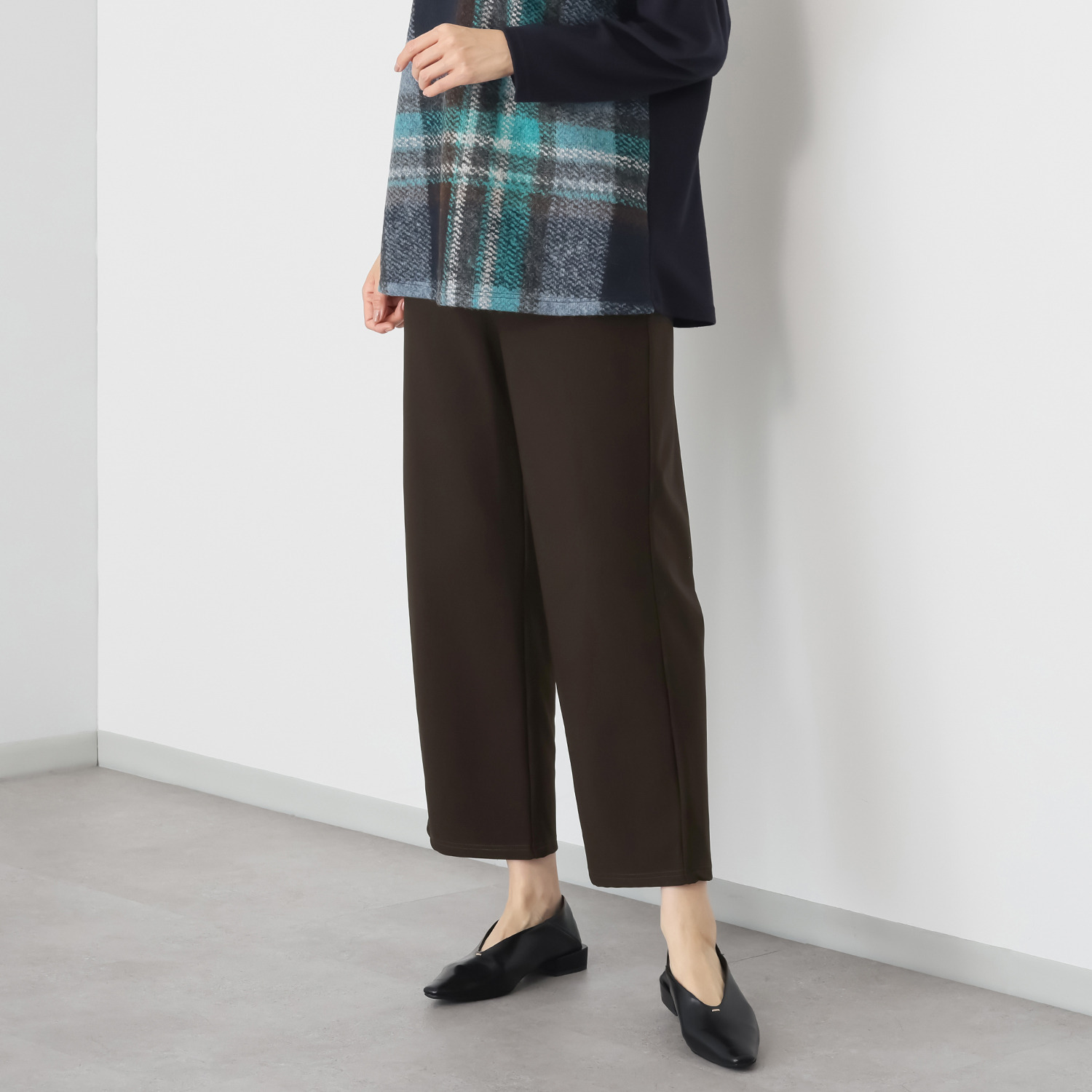 ダジュール あったか裏起毛 ワイドパンツ