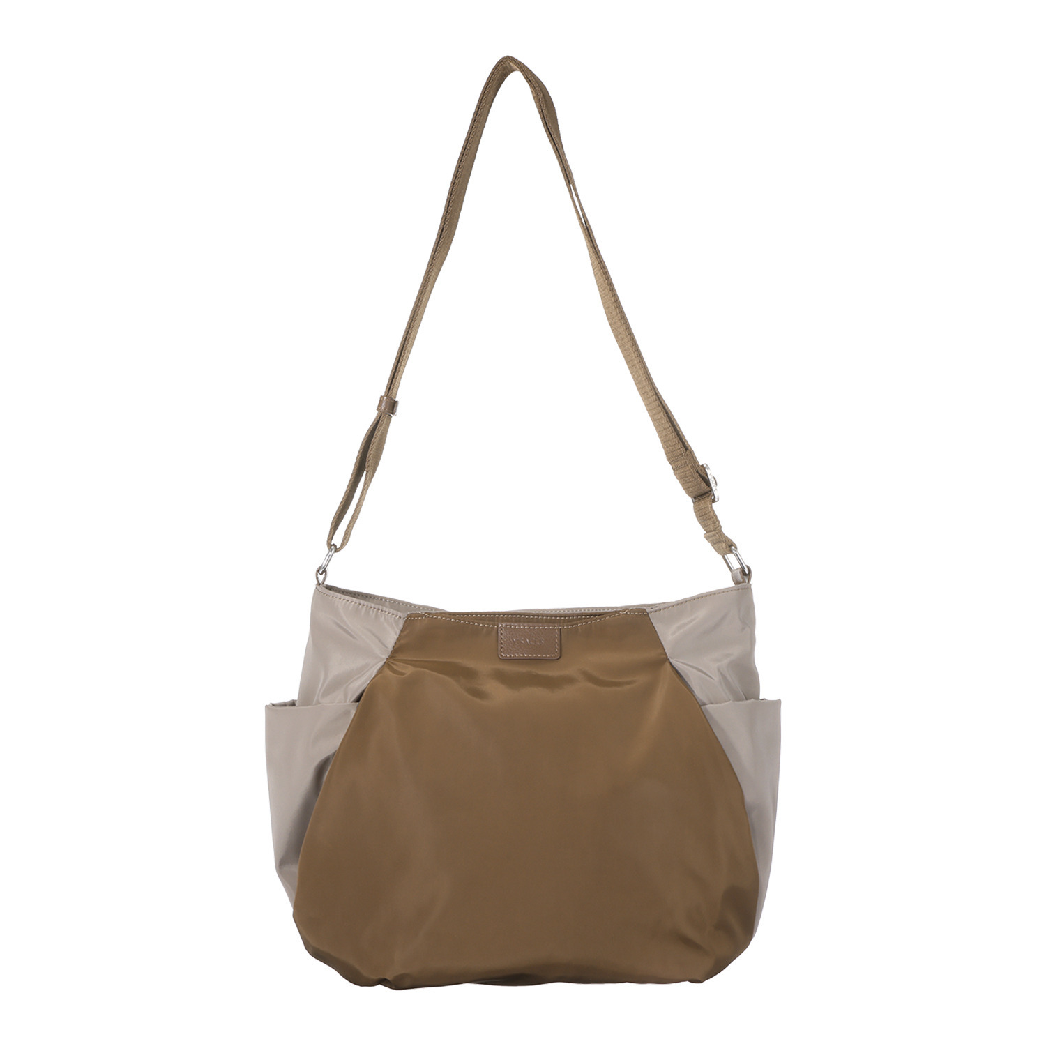 イザック はっ水・軽量 シルキーブロード バイカラー ビッグショルダーバッグ