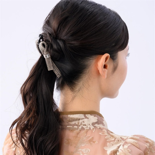 コンプレックス・ビズ クリスタルガラス メッシュパヴェ バナナ