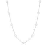 ペレフェリーク シルバー ベビー淡水パール ステーションネックレス